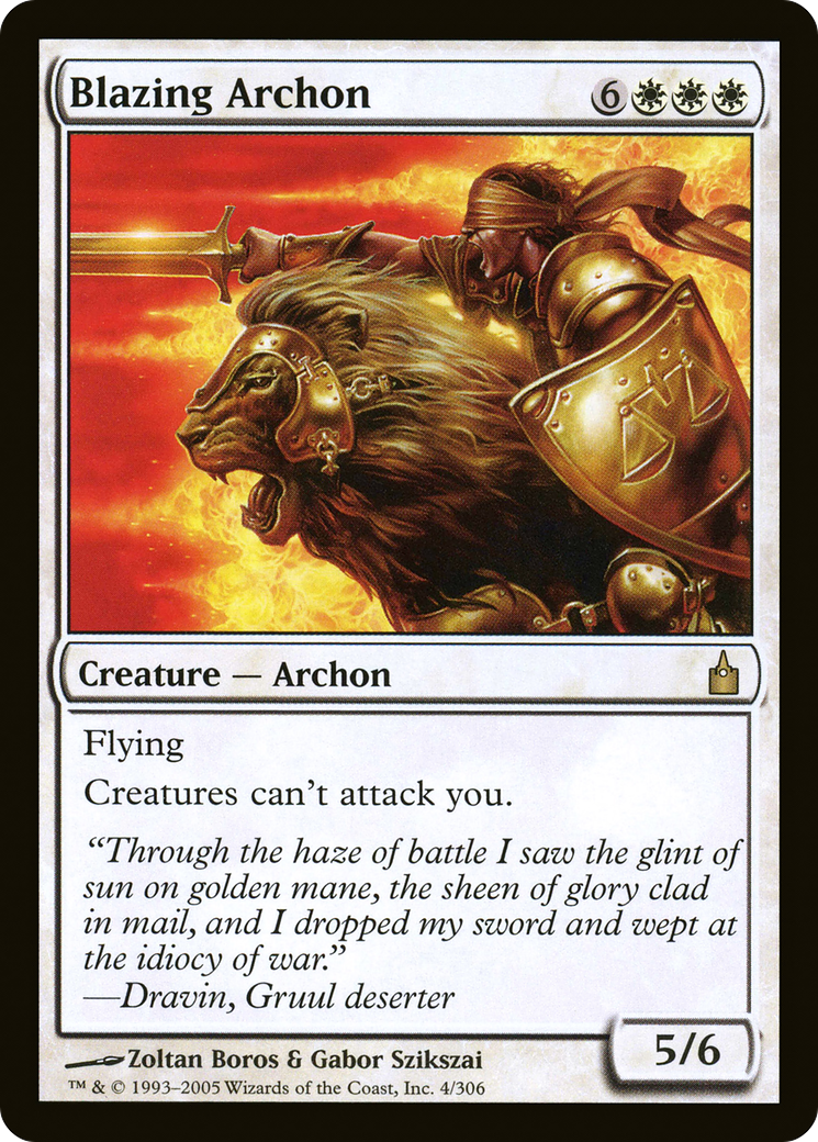 Blazing Archon (RAV-004) - Ravnica: City of Guilds