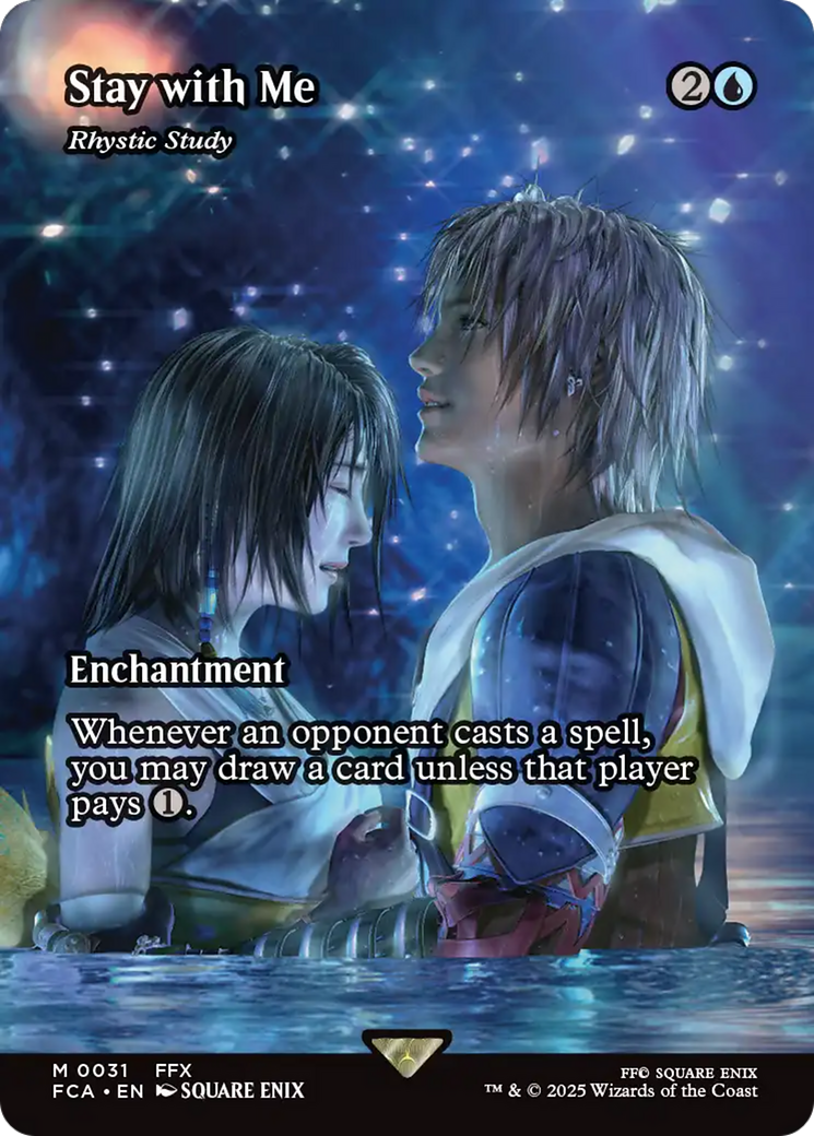 Stay with Me - Rhystic Study (Showcase) (FCA-031) - FINAL FANTASY: Through the Ages / Stay with Me (Borderless) Foil