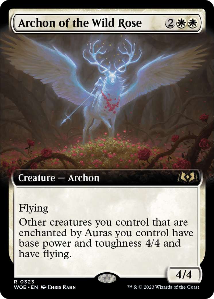 Archon of the Wild Rose (WOE-323) - Wilds of Eldraine: (Extended Art)
