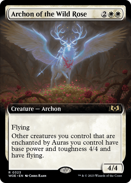 Archon of the Wild Rose (WOE-323) - Wilds of Eldraine: (Extended Art)