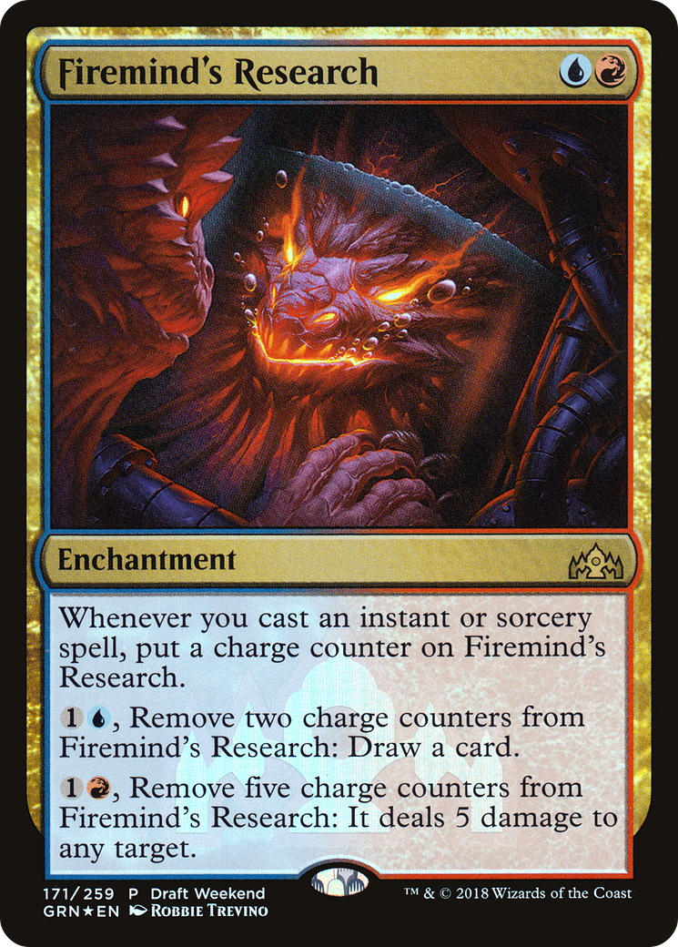 Firemind's Research (PGRN-171) - Guilds of Ravnica Promos Foil