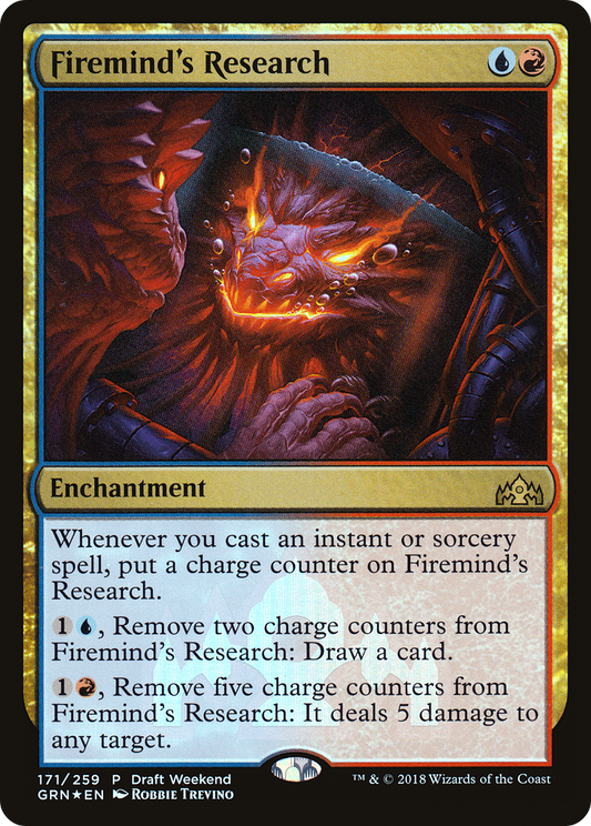 Firemind's Research (PGRN-171) - Guilds of Ravnica Promos Foil