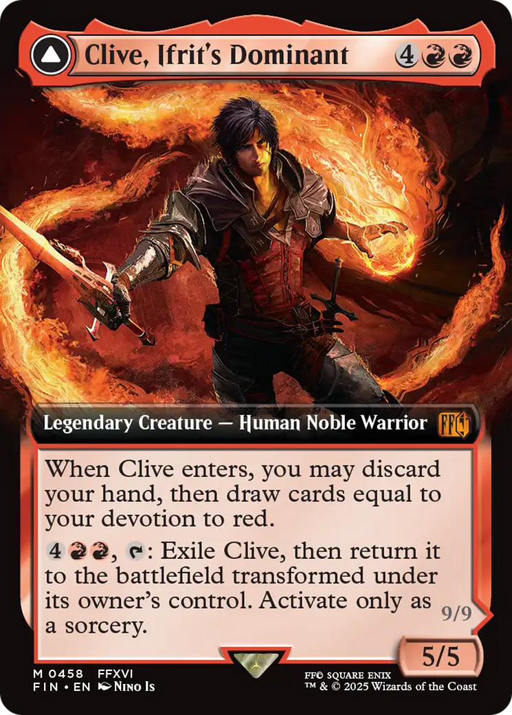 Clive, Ifrit's Dominant (Extended Art) (FIN-458) - FINAL FANTASY: (Extended Art) Foil