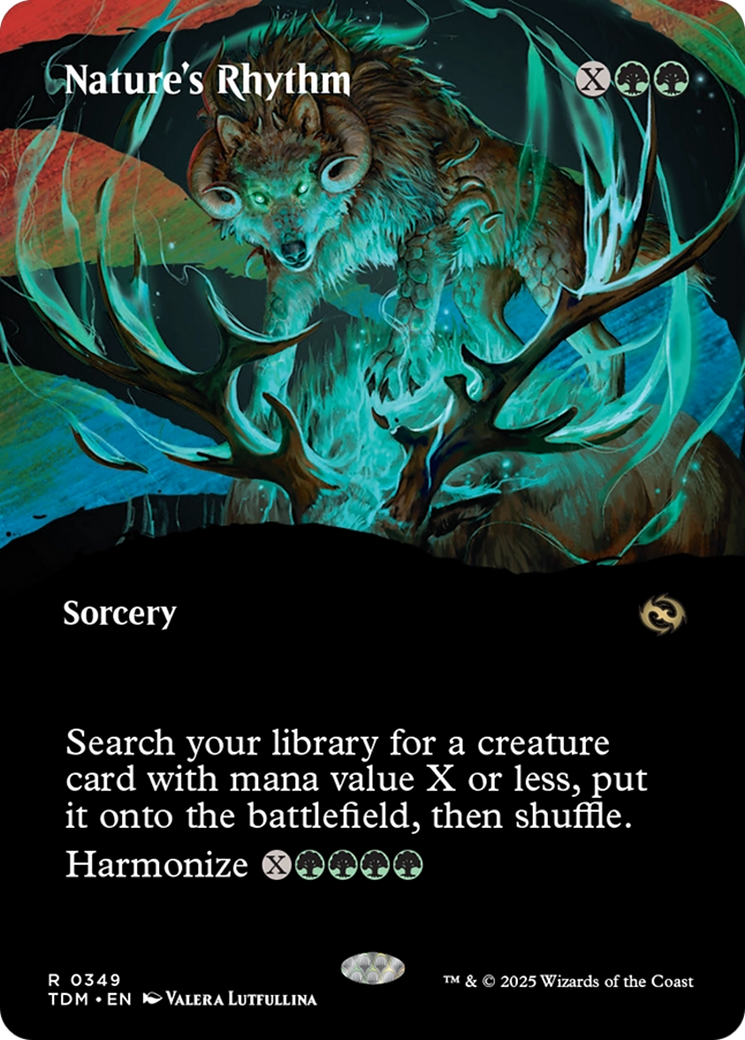 Nature's Rhythm  (Borderless)(TDM-349) - Tarkir: Dragonstorm: (Showcase)