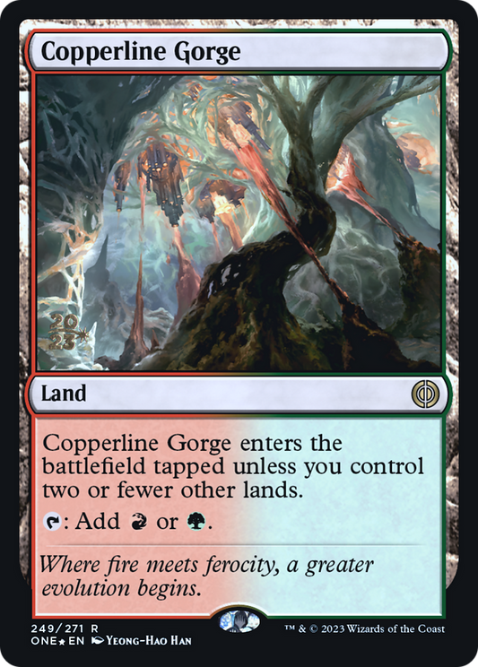 Copperline Gorge (PRE-249) - Phyrexia: All Will Be One Promos (Prerelease) Foil
