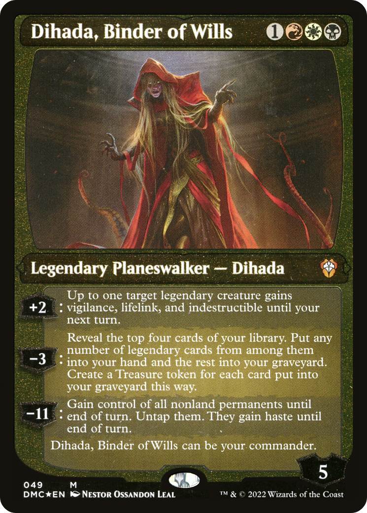 Dihada, Binder of Wills (DMC-049) - Dominaria United Commander Etched Foil