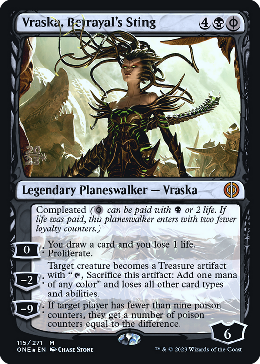 Vraska, Betrayal's Sting (PONE-115S) - Phyrexia: All Will Be One Promos Foil