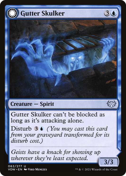 Gutter Skulker // Gutter Shortcut (VOW-062) - Innistrad: Crimson Vow: (Double Faced Transform)