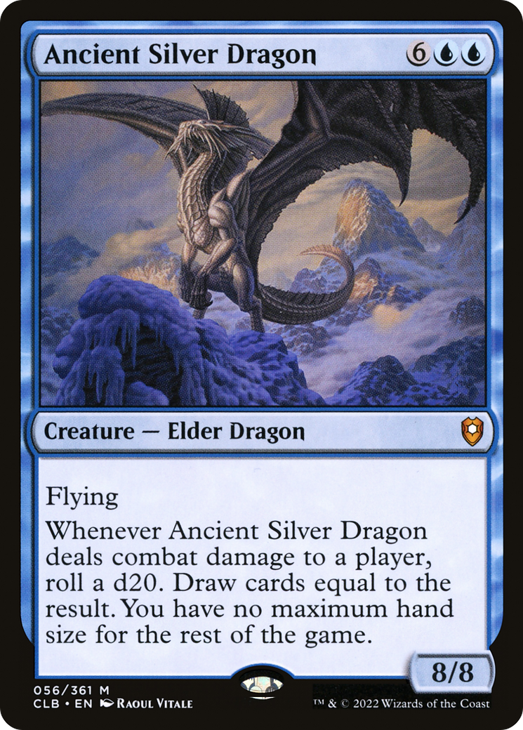 Ancient Silver Dragon (CLB-056) - Commander Legends: Battle for Baldur's Gate