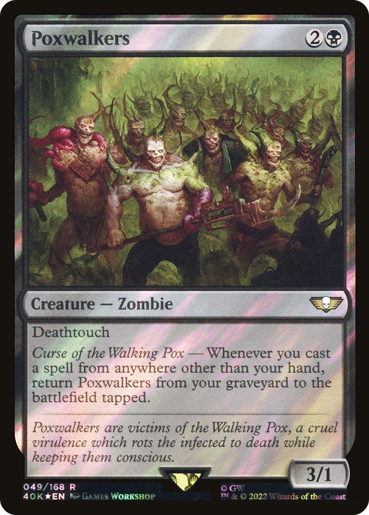 Poxwalkers (Surge Foil) (40K-49★) - Warhammer 40,000 Commander Foil