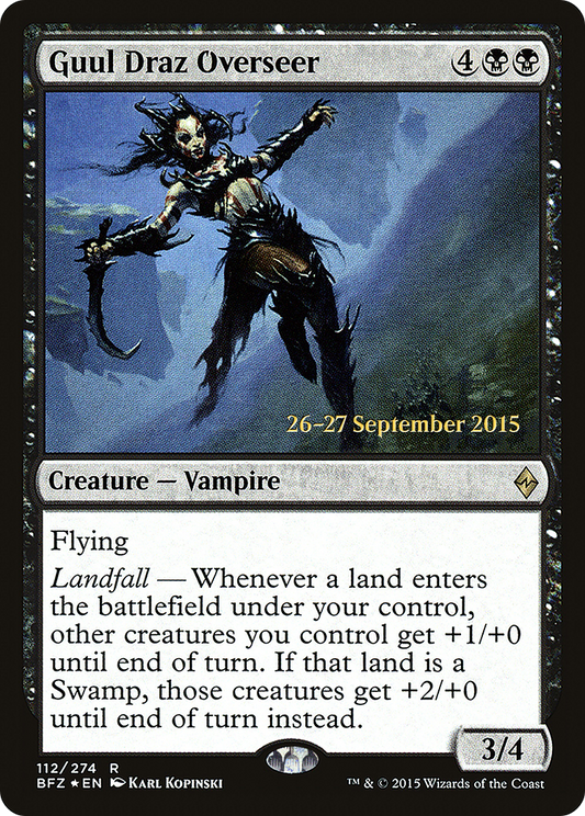 Guul Draz Overseer (PRE-112S) - Battle for Zendikar Promos (Prerelease) Foil