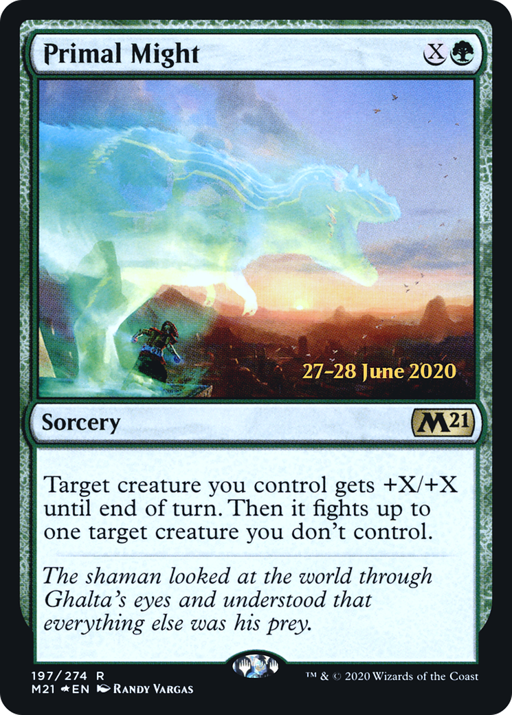 Primal Might (PRE-197S) - Core Set 2021 Promos (Prerelease) Foil