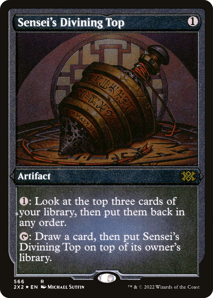 Sensei's Divining Top (2X2-566) - Double Masters 2022 Etched Foil