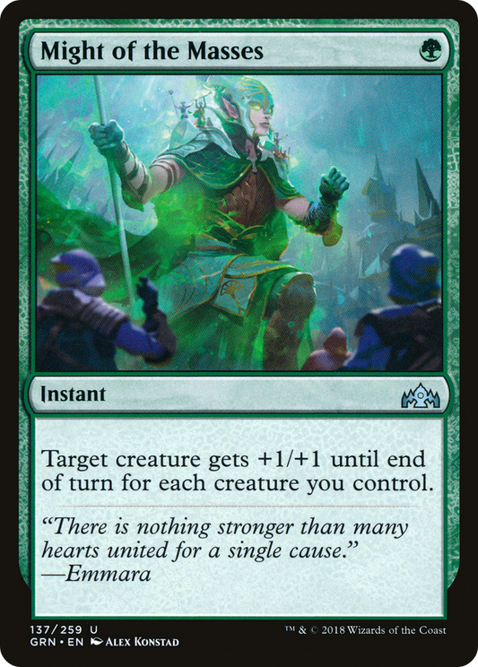 Might of the Masses (GRN-137) - Guilds of Ravnica Foil