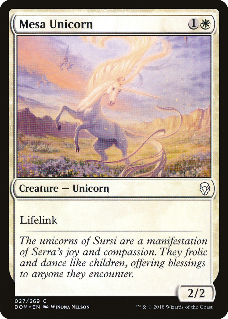 Mesa Unicorn (DOM-027) - Dominaria