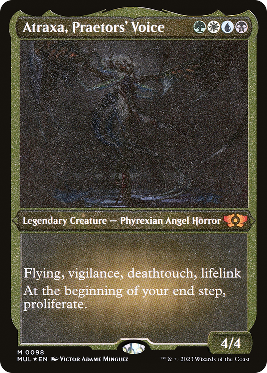 Atraxa, Praetors' Voice (MUL-098) - Multiverse Legends Etched Foil