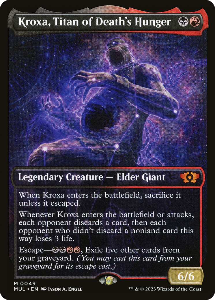 Kroxa, Titan of Death's Hunger (MUL-049) - Multiverse Legends: (Showcase) Foil