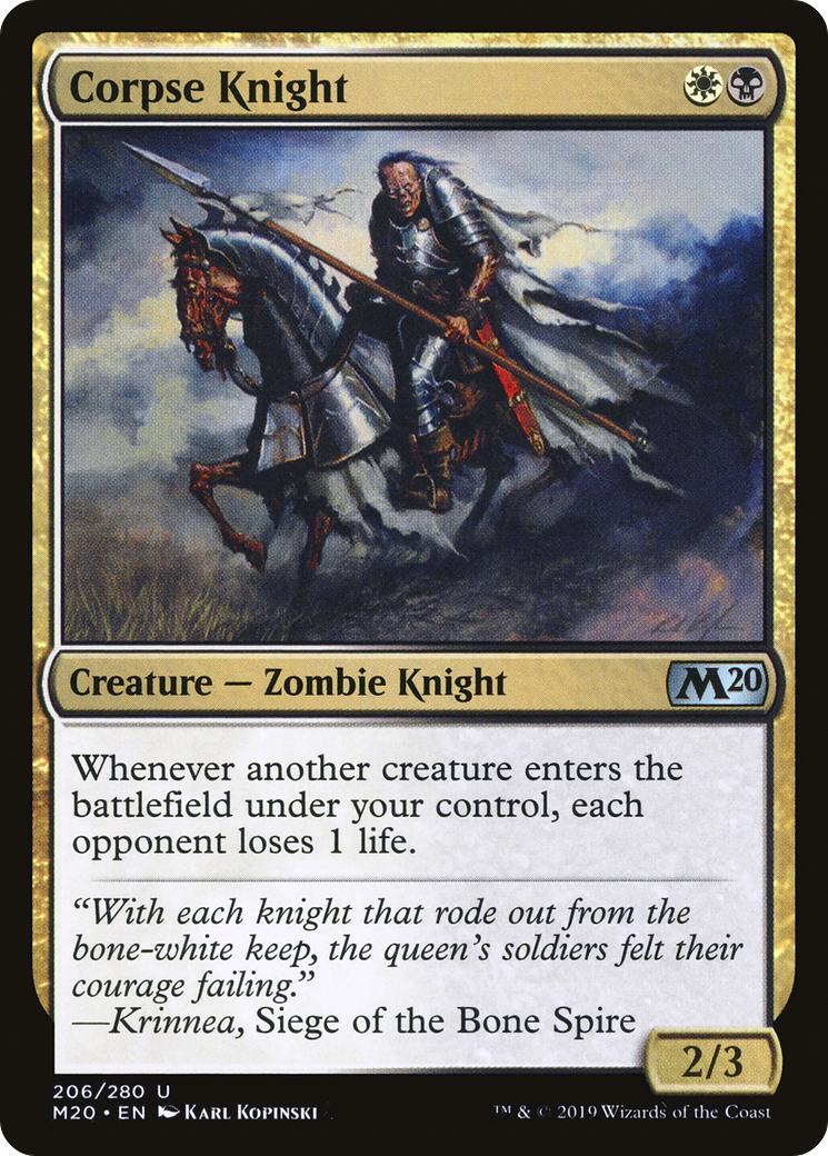 Corpse Knight (2/3) (M20-206†) - Core Set 2020