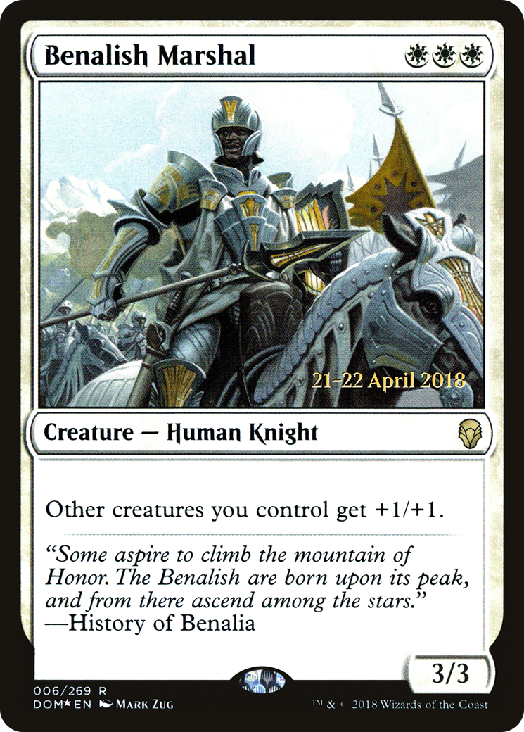 Benalish Marshal (PRE-06S) - Dominaria Promos (Prerelease) Foil
