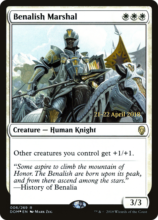 Benalish Marshal (PRE-06S) - Dominaria Promos (Prerelease) Foil