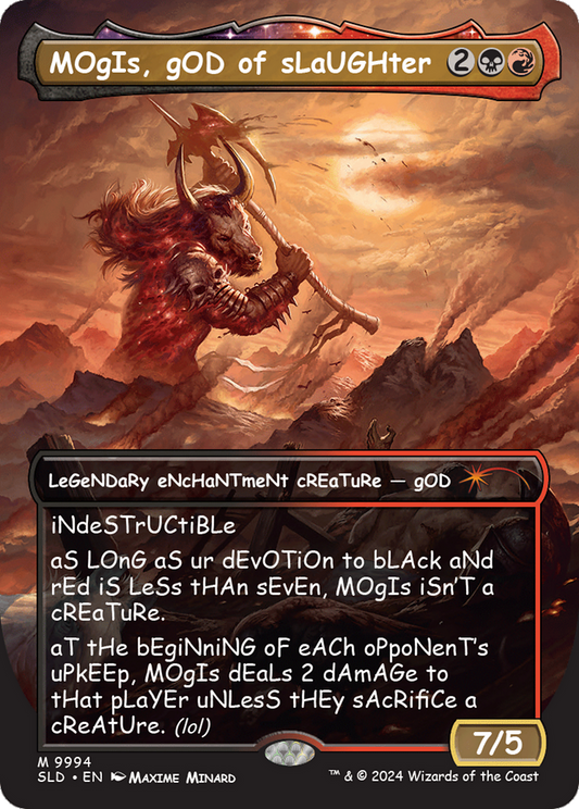 MOgIs, gOD of sLaUGHter (9994) (SLD-9994) - Secret Lair Drop (Borderless)