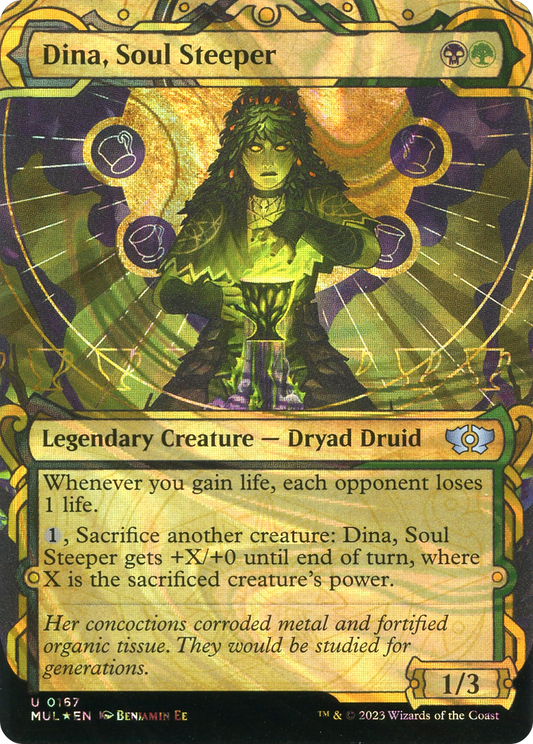 Dina, Soul Steeper (MUL-167) - Multiverse Legends: (Showcase) (Borderless) Foil