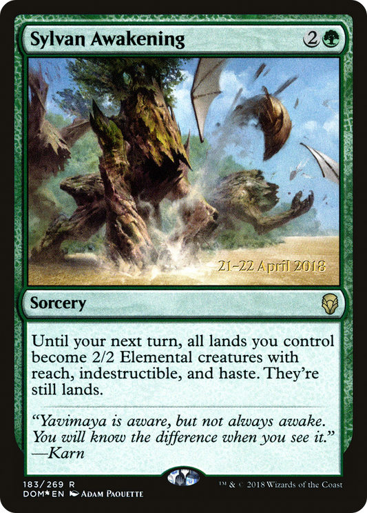 Sylvan Awakening (PDOM-183S) - Dominaria Promos Foil