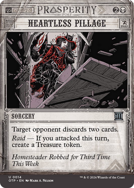 Heartless Pillage (OTP-014) - Breaking News: (Showcase) (Borderless) Foil