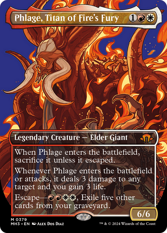 Phlage, Titan of Fire's Fury (Borderless) (MH3-379) - Modern Horizons 3 (Borderless)