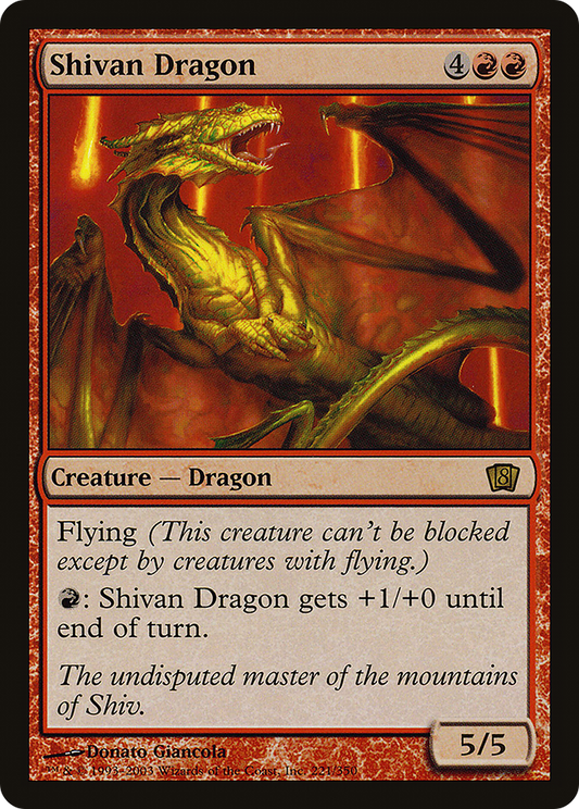 Shivan Dragon (8ED-221★) - Eighth Edition Foil