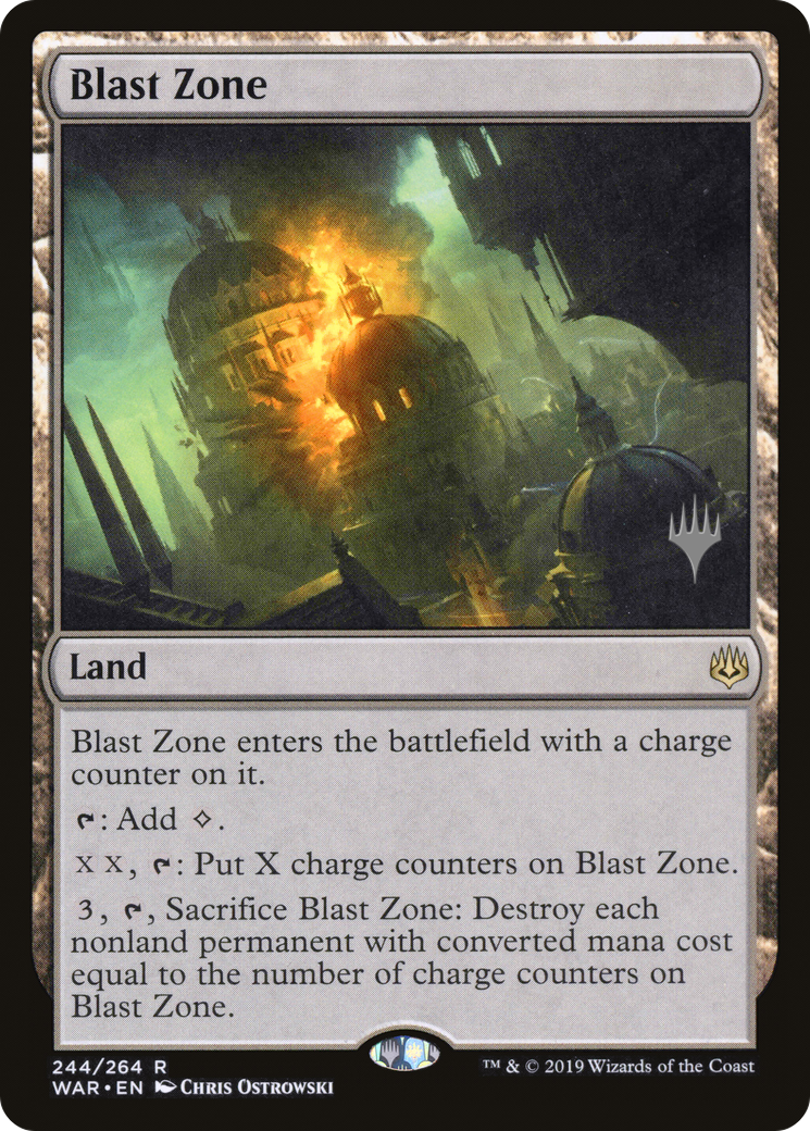 Blast Zone (PWAR-244P) - War of the Spark Promos Foil