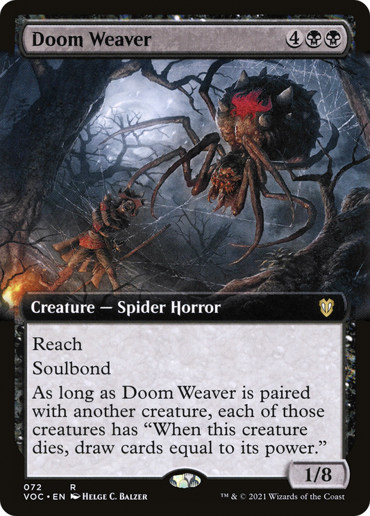 Doom Weaver (VOC-072) - Crimson Vow Commander: (Extended Art)