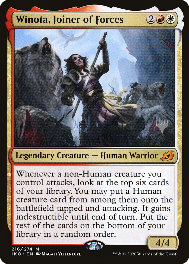 Winota, Joiner of Forces (PIKO-216P) - Ikoria: Lair of Behemoths Promos Foil