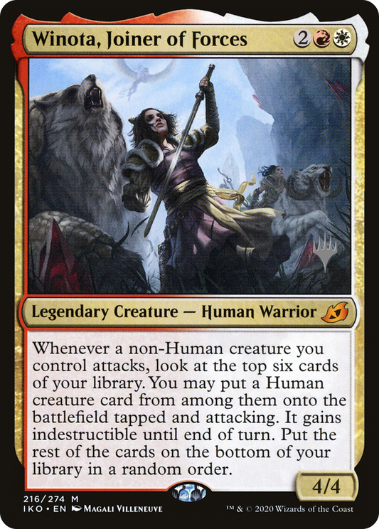 Winota, Joiner of Forces (PIKO-216P) - Ikoria: Lair of Behemoths Promos Foil