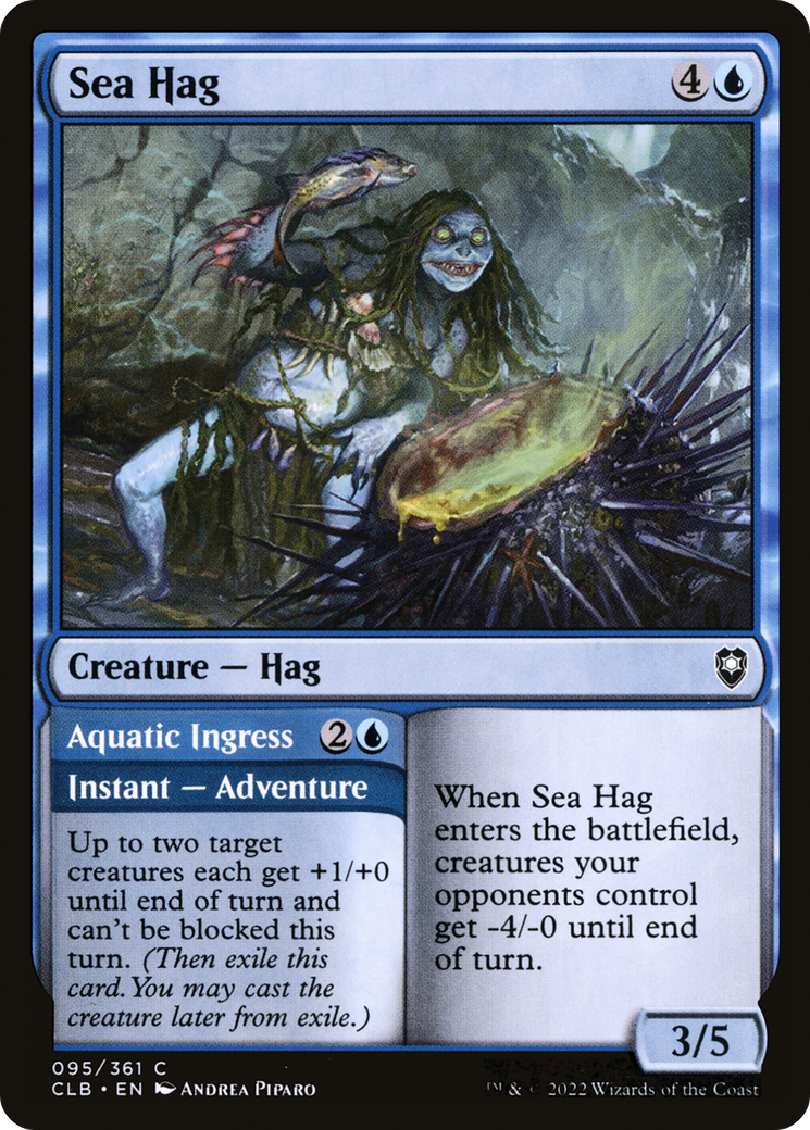 Sea Hag // Aquatic Ingress (CLB-095) - Commander Legends: Battle for Baldur's Gate Foil