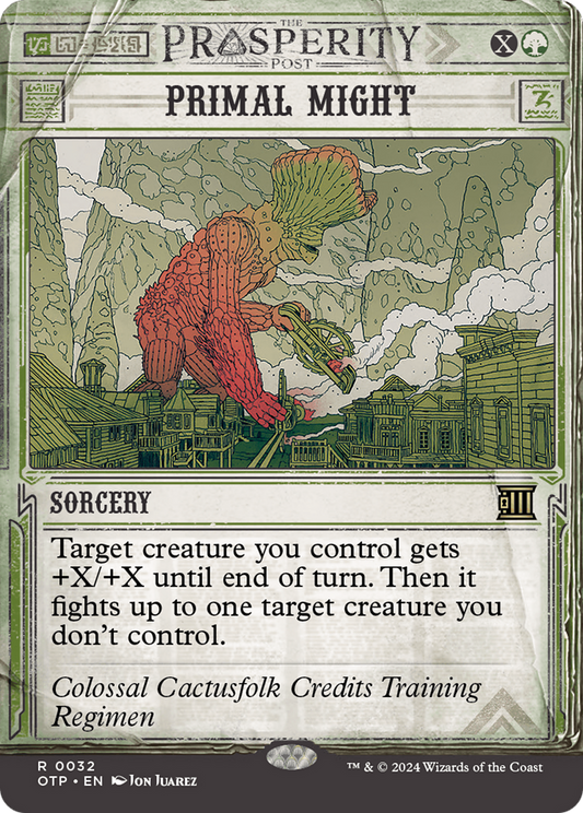 Primal Might (OTP-032) - Breaking News: (Showcase) (Borderless) Foil