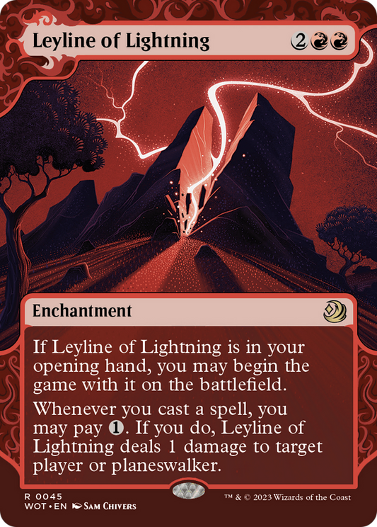 Leyline of Lightning (WOT-045) - Wilds of Eldraine: Enchanting Tales: (Showcase) (Borderless) Foil