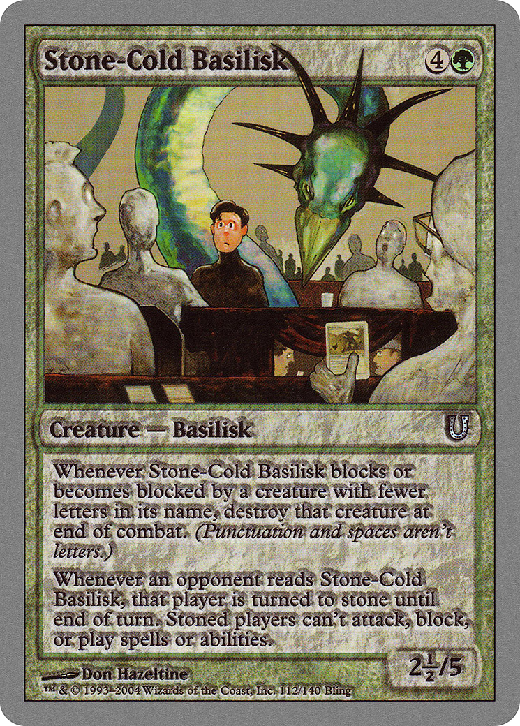 Stone-Cold Basilisk (UNH-112) - Unhinged Foil