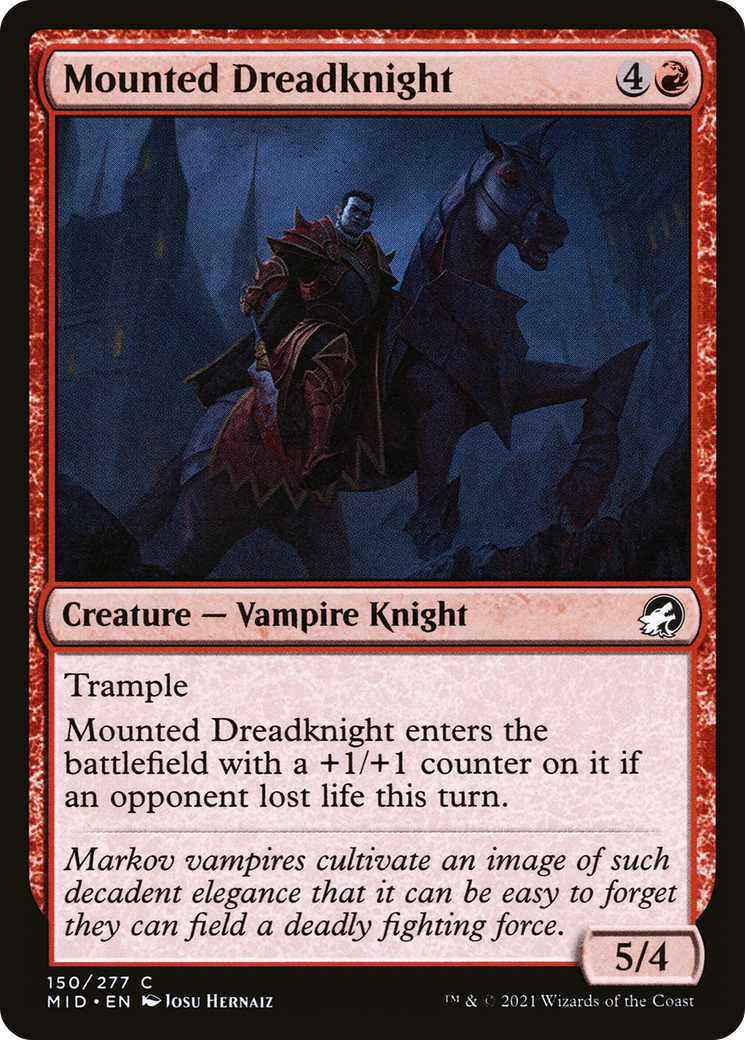 Mounted Dreadknight (MID-150) - Innistrad: Midnight Hunt Foil