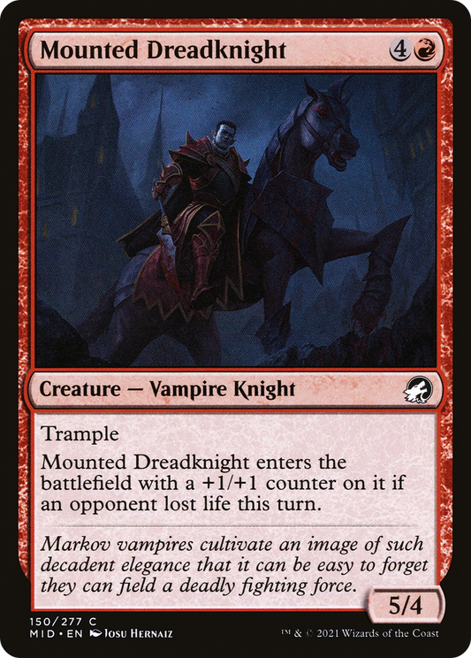 Mounted Dreadknight (MID-150) - Innistrad: Midnight Hunt Foil