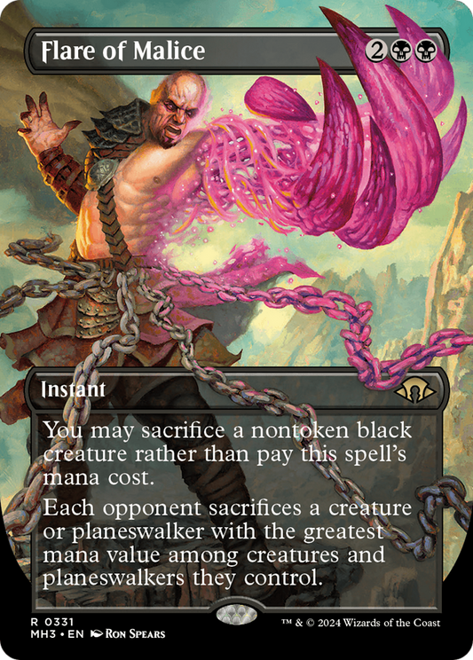 Flare of Malice (Borderless) (MH3-331) - Modern Horizons 3 (Borderless)