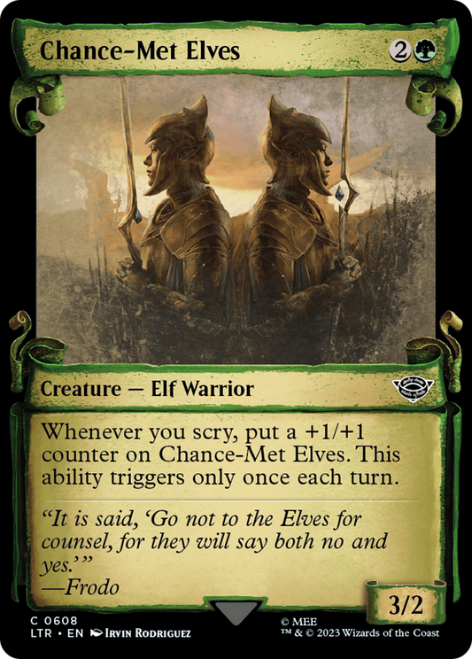 Chance-Met Elves (Showcase Scrolls) (LTR-608) - The Lord of the Rings: Tales of Middle-earth: (Showcase) Foil