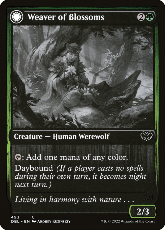 Weaver of Blossoms // Blossom-Clad Werewolf (DBL-493) - Innistrad: Double Feature: (Double Faced Transform)