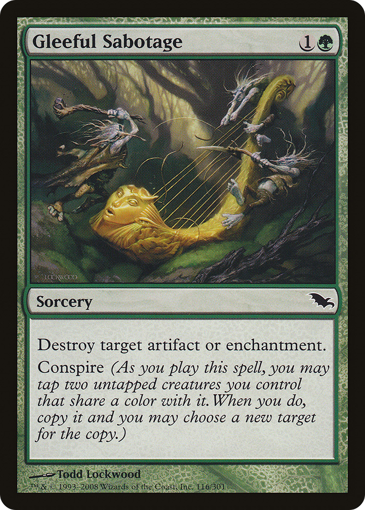 Gleeful Sabotage (SHM-116) - Shadowmoor Foil