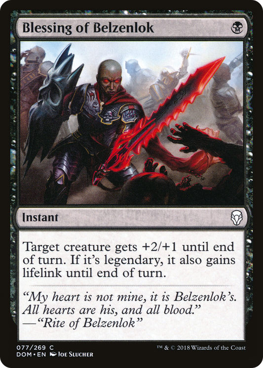 Blessing of Belzenlok (DOM-077) - Dominaria Foil