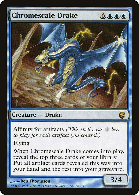 Chromescale Drake (DST-020) - Darksteel Foil