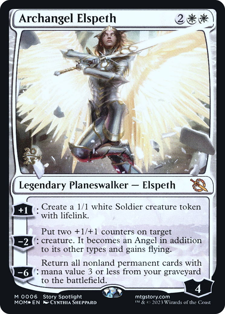 Archangel Elspeth (PMOM-06S) - March of the Machine Promos Foil