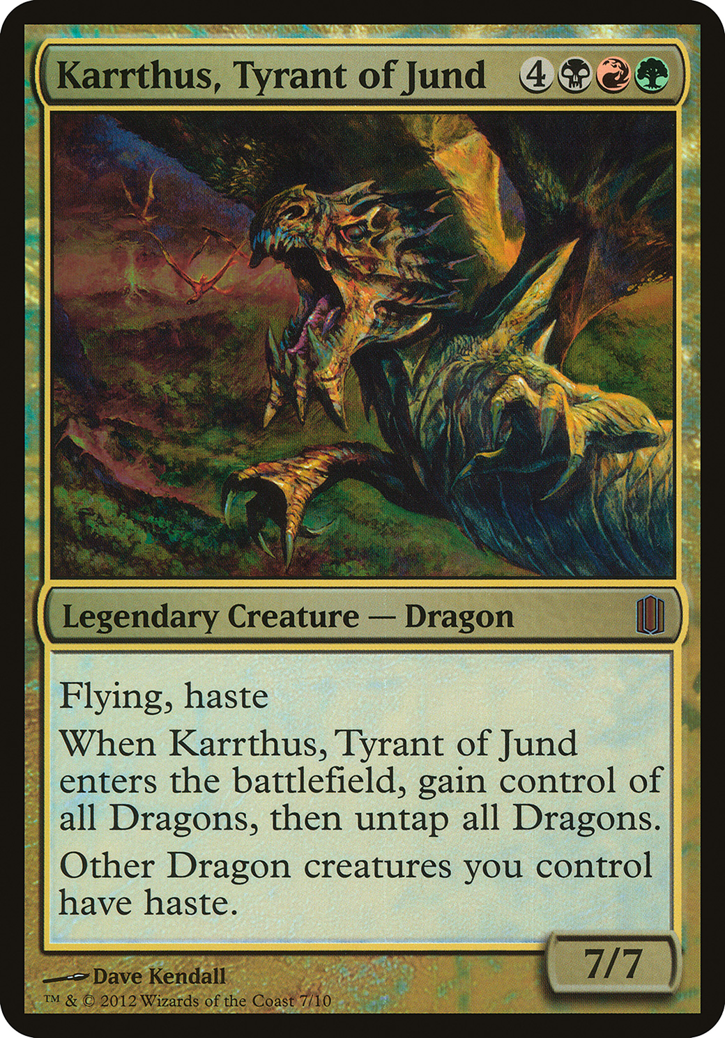 Karrthus, Tyrant of Jund (OCM1-007) - Commander's Arsenal Oversized Foil