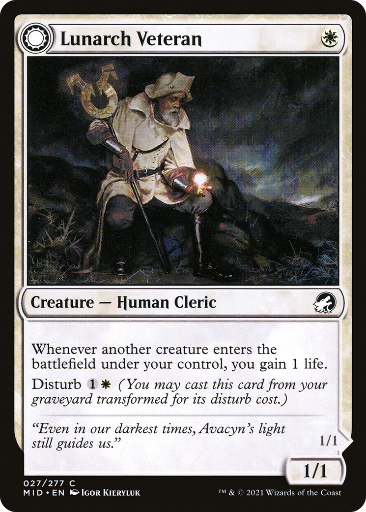 Lunarch Veteran // Luminous Phantom (MID-027) - Innistrad: Midnight Hunt: (Double Faced Transform)