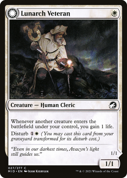 Lunarch Veteran // Luminous Phantom (MID-027) - Innistrad: Midnight Hunt: (Double Faced Transform)